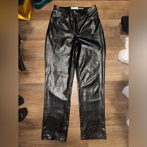 Abercrombie 90s Straight Curve Love Ultra High Rise Leather Pant